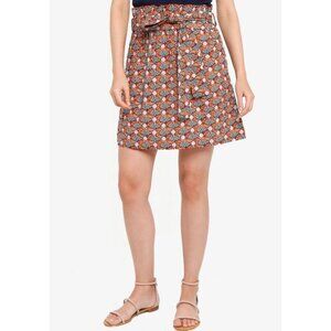 Compania Fantastica Salmon Skirt, XS, Front tie, 100% cotton, pockets